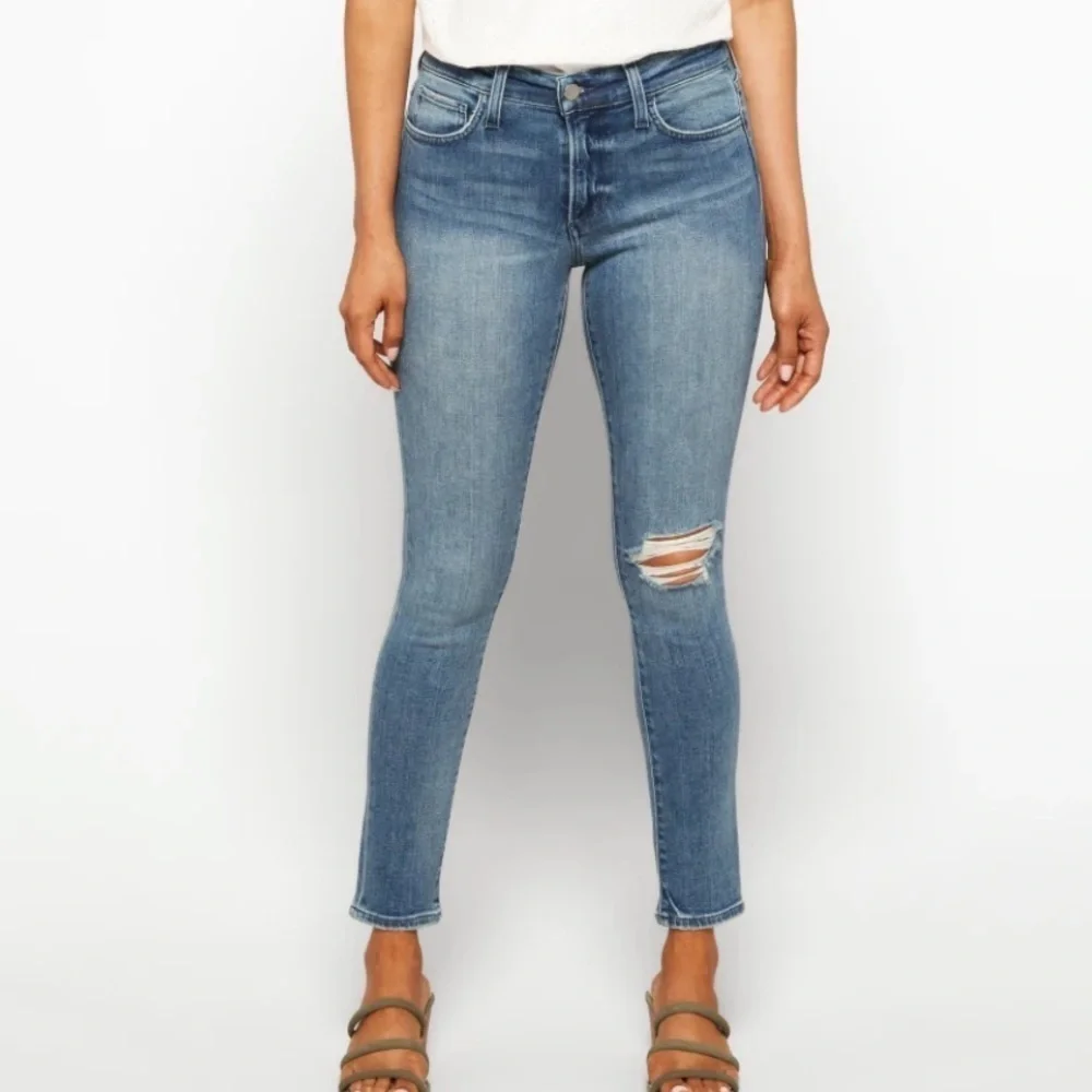 Joe's Midrise Slim Jeans Distressing